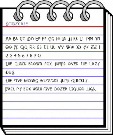 Schizcase Regular animated font preview