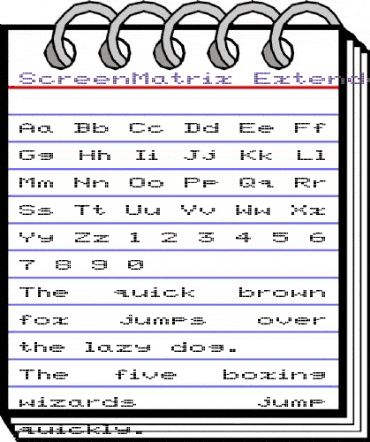 ScreenMatrix Regular animated font preview