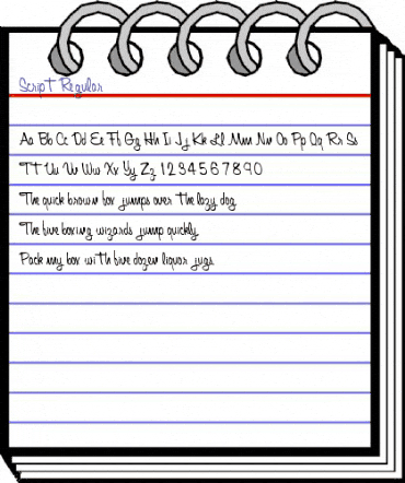 Script Regular animated font preview