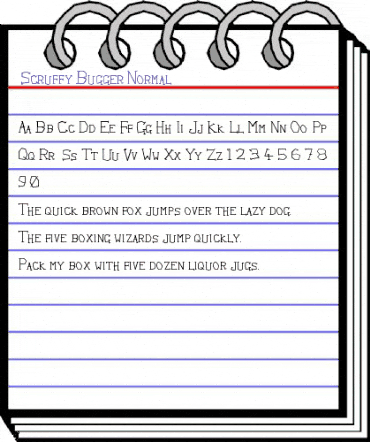 Scruffy Bugger Normal animated font preview