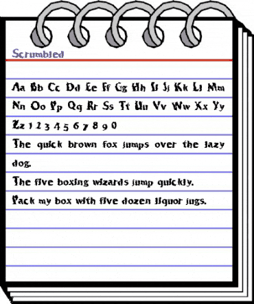 Scrumbled Medium animated font preview