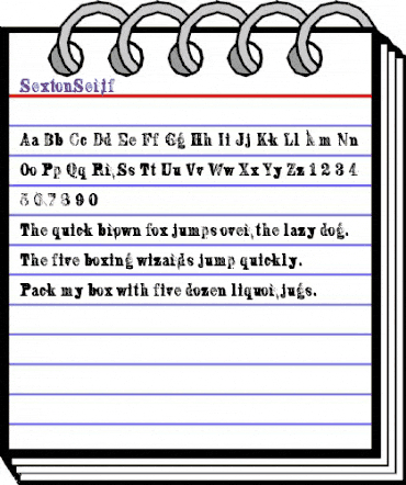 SextonSerif Regular animated font preview