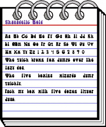 Shagadelic - ( Bold animated font preview