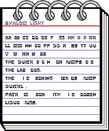 Shalom-Light Regular animated font preview