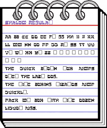 SHALOM Regular animated font preview