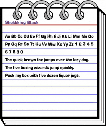 Shokkking Medium animated font preview