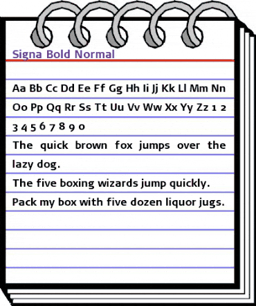 Signa Regular animated font preview