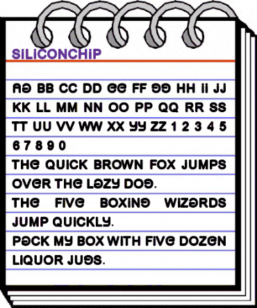 SiliconChip Regular animated font preview