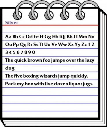 Silver Regular animated font preview