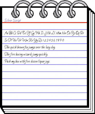 Silver Script Regular animated font preview