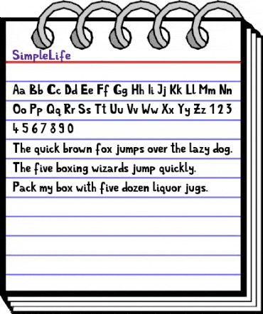 SimpleLife Regular animated font preview