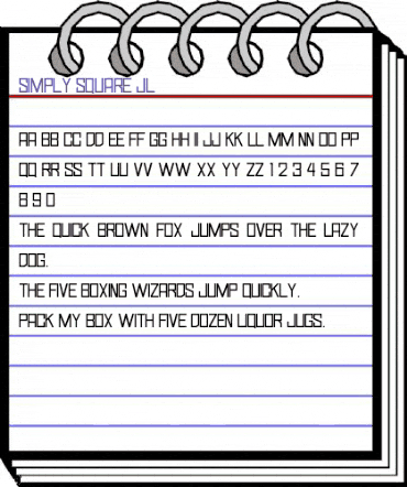 Simply Square JL Regular animated font preview