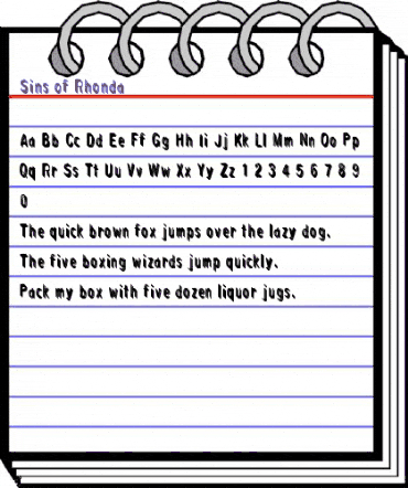 Sins of Rhonda Regular animated font preview