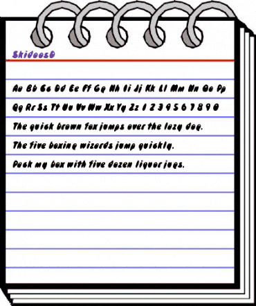 SkidoosD Regular animated font preview