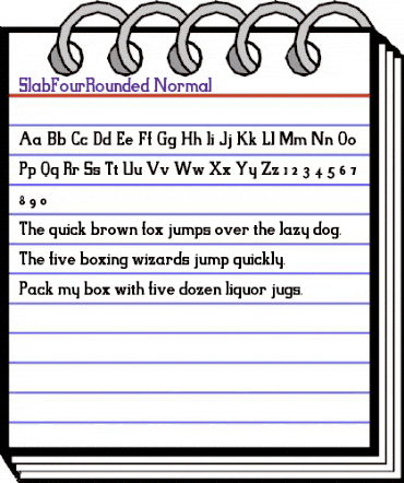 SlabFourRounded Regular animated font preview