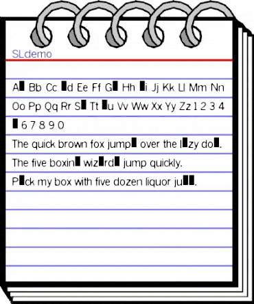 SLdemo Regular animated font preview