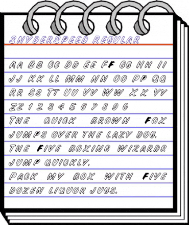 SnyderSpeed Regular animated font preview