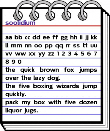 Soolidium Regular animated font preview
