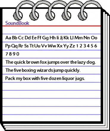 SoundBook Regular animated font preview