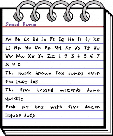 Speed Bump Regular animated font preview