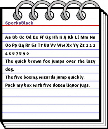 SpotkaBlack Regular animated font preview