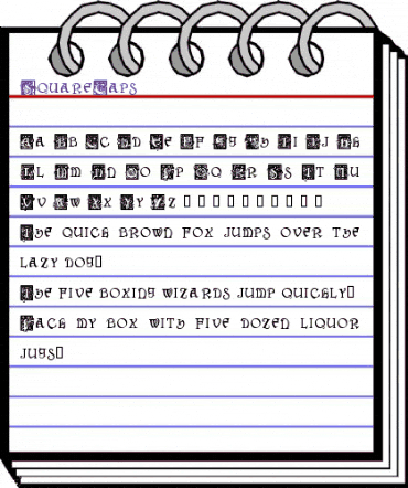 SquareCaps Regular animated font preview