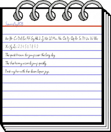 SquarePegROB Regular animated font preview