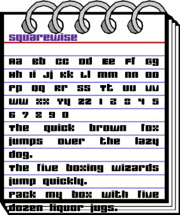SquareWise Regular animated font preview