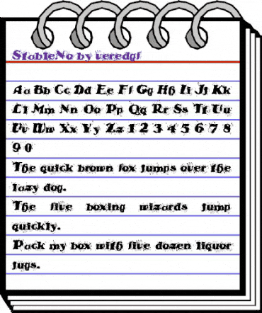 StableNo by veredgf animated font preview