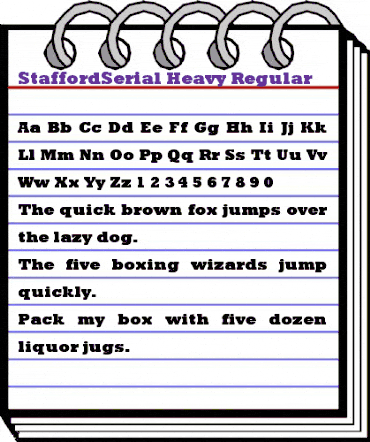 StaffordSerial-Heavy Regular animated font preview