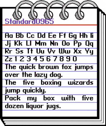 standard 09_65 Regular animated font preview