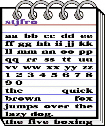 STJFro Regular animated font preview