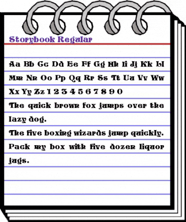 Storybook Regular animated font preview