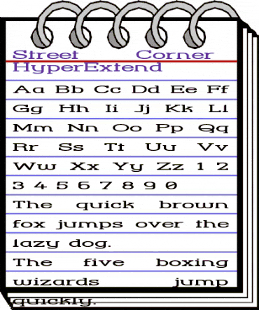 Street Corner Slab HyperExtend Regular animated font preview