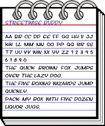 Streetwise buddy Regular animated font preview