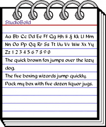 StudioBold Regular animated font preview