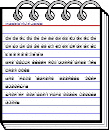 SushiOutline Regular animated font preview
