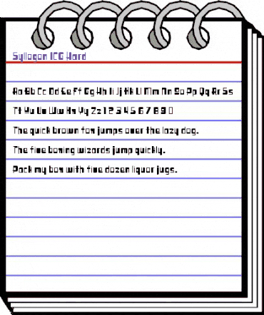Syllogon ICG Hard Regular animated font preview