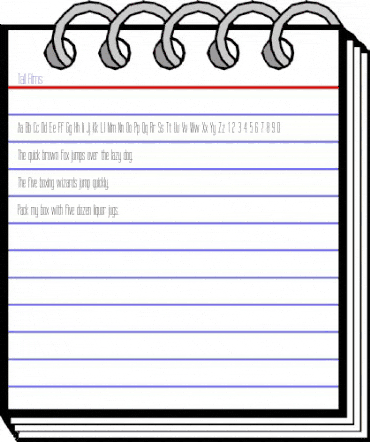 Tall Films Regular animated font preview