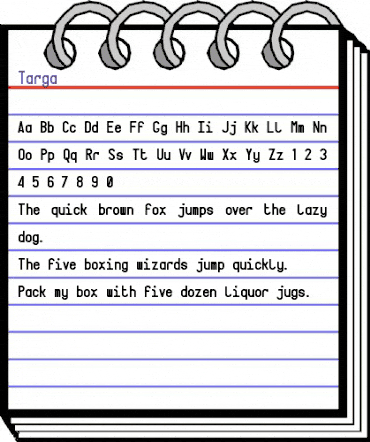 Targa Regular animated font preview