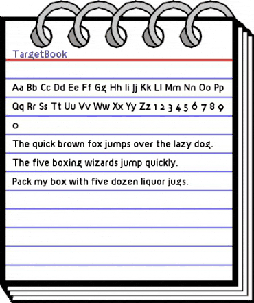 TargetBook Regular animated font preview