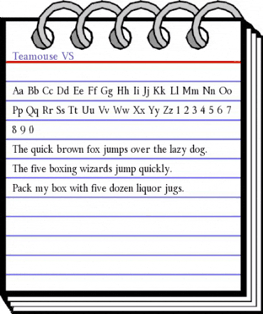 Teamouse VS Regular animated font preview