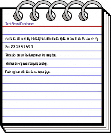 TechSchoolCondensed Regular animated font preview