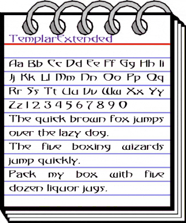 TemplarExtended Regular animated font preview