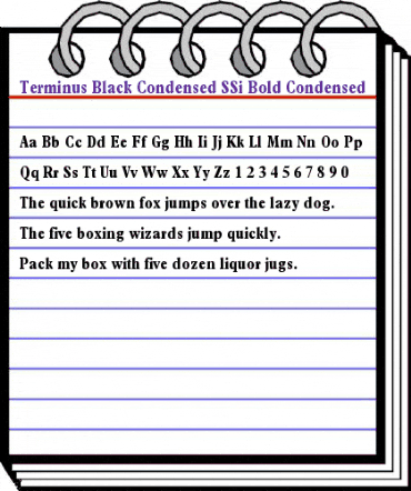 Terminus Black Condensed SSi Bold Condensed animated font preview