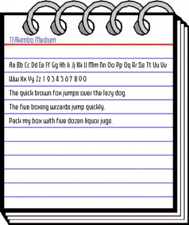 TFAkimbo Medium animated font preview