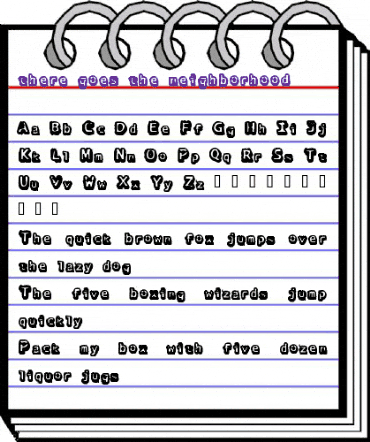 there goes the neighborhood Regular animated font preview