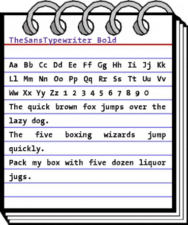 The Sans Typewriter- Regular animated font preview