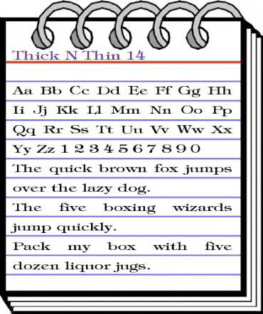 Thick N Thin 14 Regular animated font preview