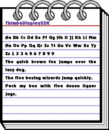 ThimbaDisplaySSK Regular animated font preview